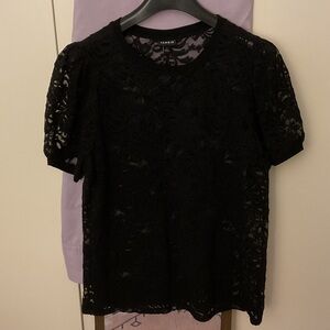 Torrid Elegant Black Lace Blouse